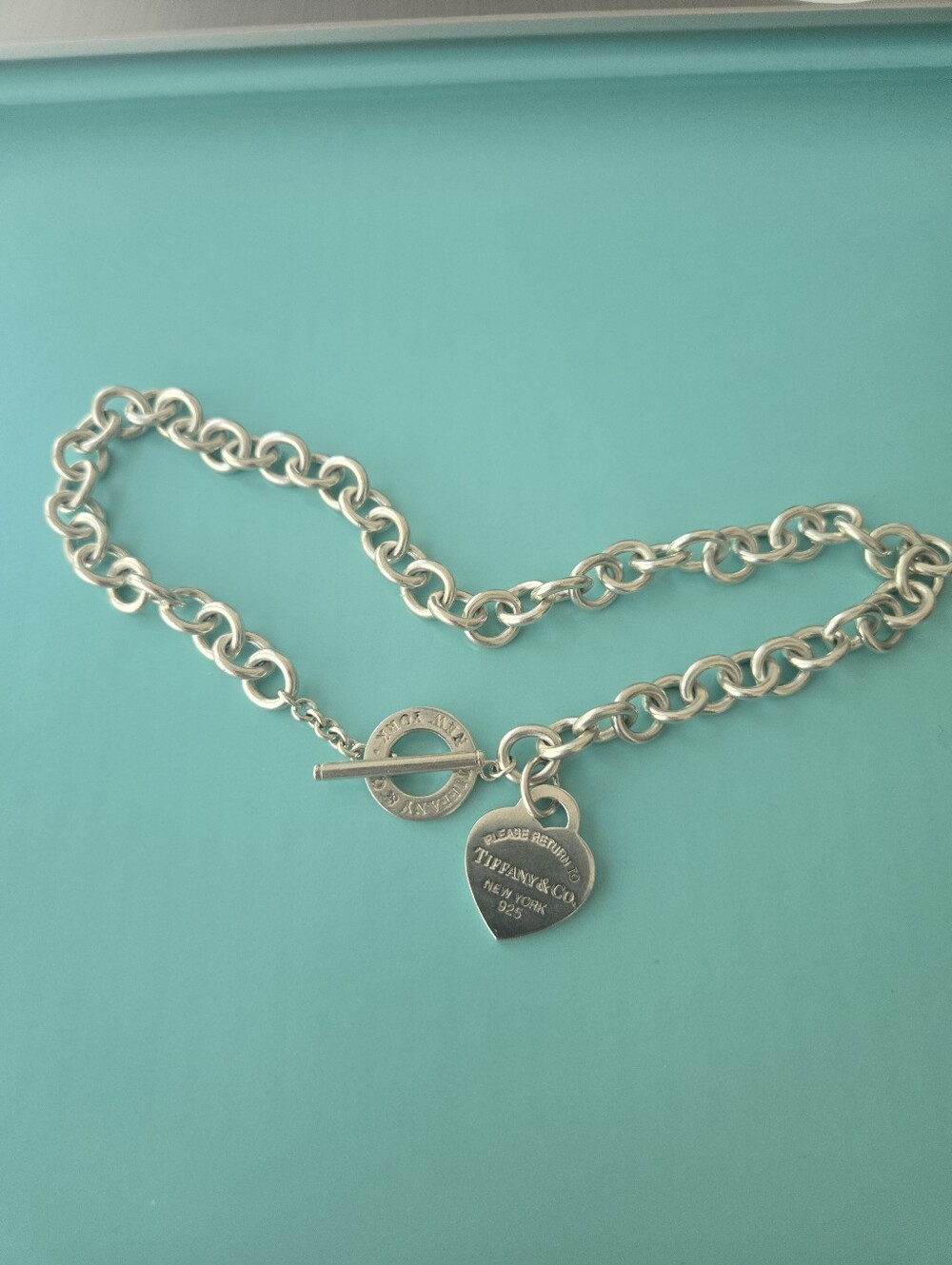 Tiffany & Co RTT Toggle Heart Tag Necklace